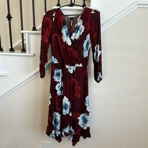 Tracy Reese floral faux wrap dress